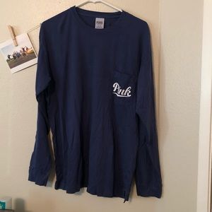 Victoria secret PINK blue long sleeve shirt